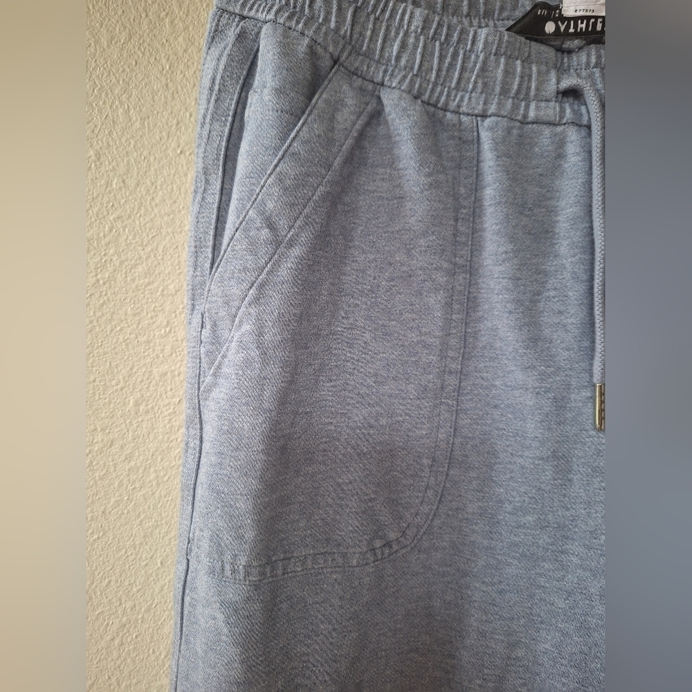 Athleta Womens Farallon Heathered Blue Wide Leg Crop Jogger Size 2 - Picture 4 of 9